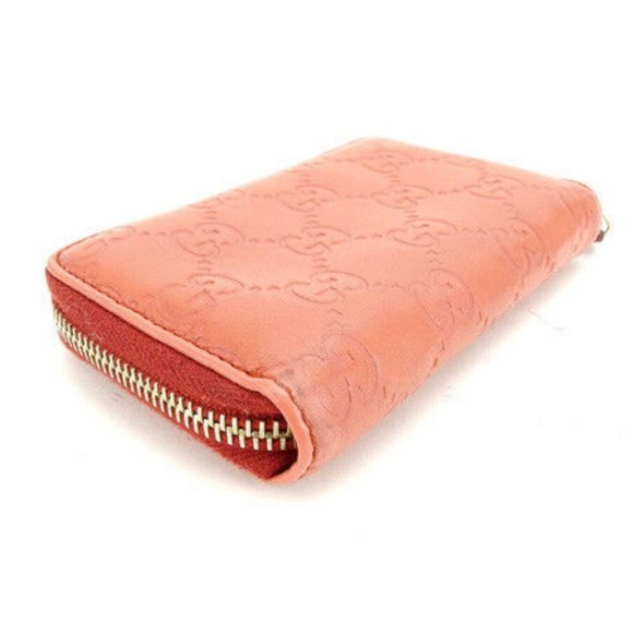 Gucci Wallet Purse Coin Purse Guccissima Pink Woman Authentic Used